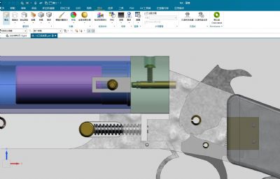 国产简单结构霰弹枪,非实物模型
