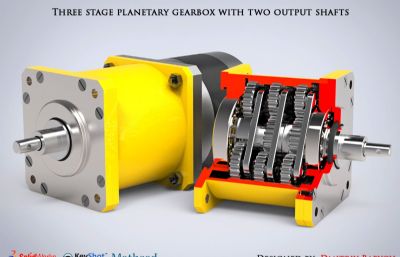 三级行星齿轮减速电机（机械，电器设备）