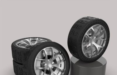 堆砌的轮胎rhino模型