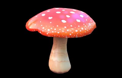 卡通蘑菇 毒蘑菇 红色蘑菇