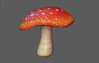 卡通蘑菇 毒蘑菇 红色蘑菇