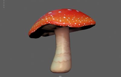 卡通蘑菇 毒蘑菇 红色蘑菇