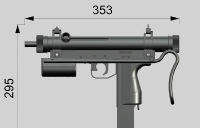 印度MSM94冲锋枪游戏道具模型