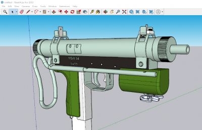 印度MSM94冲锋枪游戏道具模型