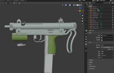 印度MSM94冲锋枪游戏道具模型
