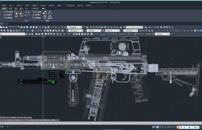 AK105全战术突击步枪套装带蛋鼓