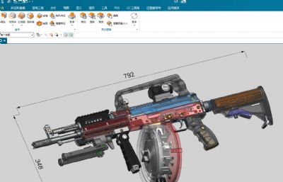 AK105全战术突击步枪套装带蛋鼓