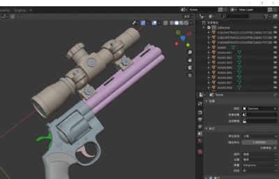 柯尔特蟒蛇手枪,带战术瞄准镜