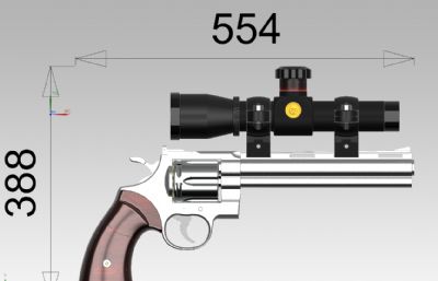 柯尔特蟒蛇手枪,带战术瞄准镜