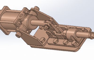 气压夹钳三维模型设计