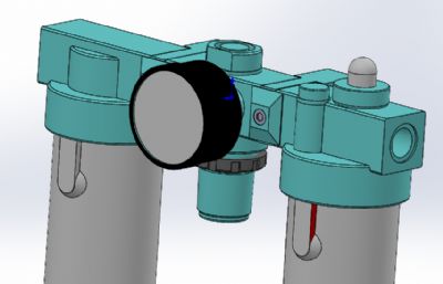 气动三连件三维模型设计