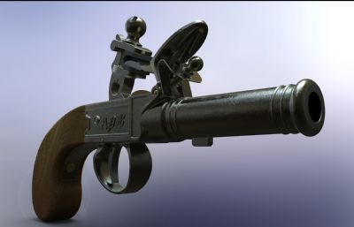 C1790安妮女王口袋袖珍燧发枪