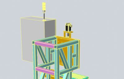 简易车间钻床三维模型