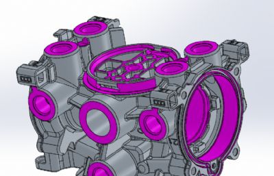 发动机缸体模型