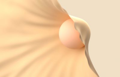 布料渲染柔软支撑,温暖编织丝绸概念小球材质电商C4D