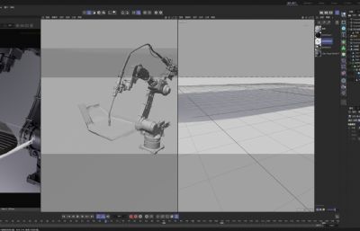 汽车脚垫注塑一体成型机 机械臂生产流程 C4D+OC