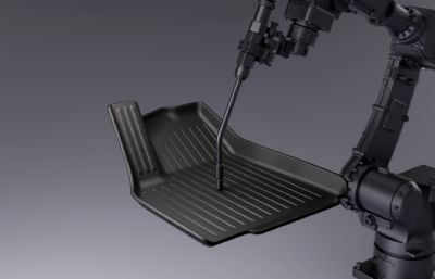 汽车脚垫注塑一体成型机 机械臂生产流程 C4D+OC