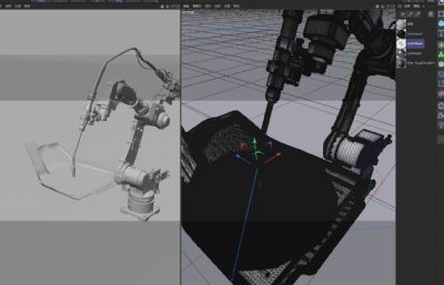 汽车脚垫注塑一体成型机 机械臂生产流程 C4D+OC