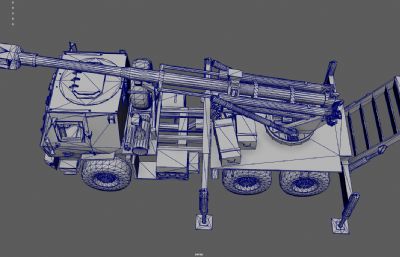 车载榴弹炮 火炮 卡车炮塌陷模型