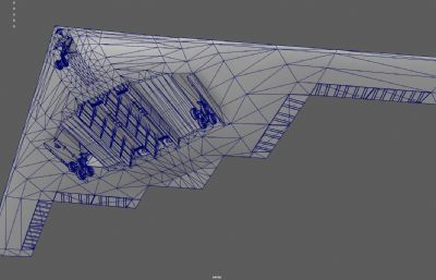 B2轰炸机 战略隐形轰炸机塌陷模型