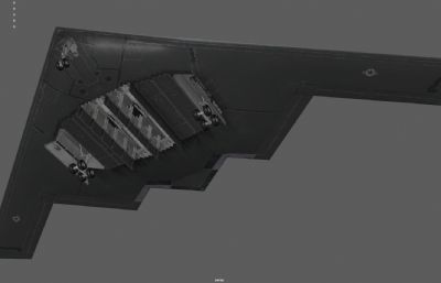 B2轰炸机 战略隐形轰炸机塌陷模型