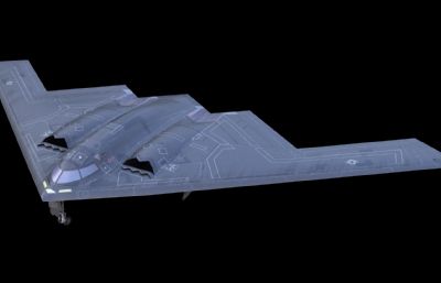 B2轰炸机 战略隐形轰炸机塌陷模型