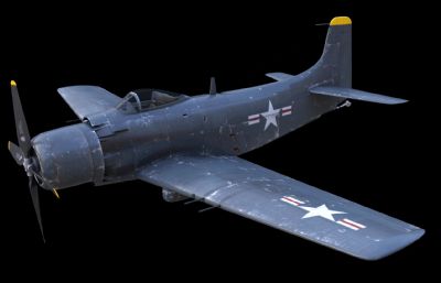 二战飞机 攻击机 航母舰载机塌陷模型