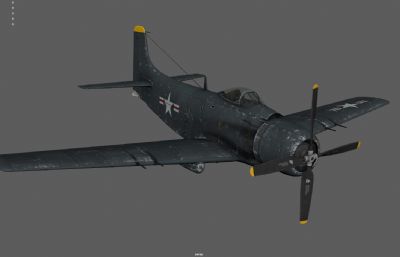 二战飞机 攻击机 航母舰载机塌陷模型