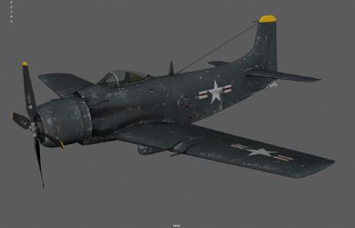 二战飞机 攻击机 航母舰载机塌陷模型