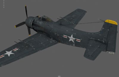 二战飞机 攻击机 航母舰载机塌陷模型