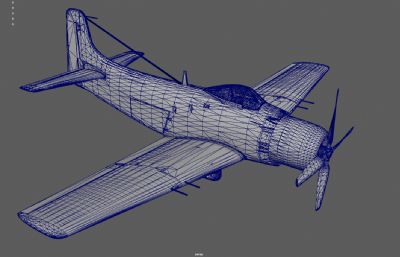 二战飞机 攻击机 航母舰载机塌陷模型