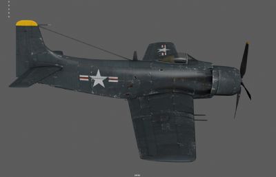 二战飞机 攻击机 航母舰载机塌陷模型