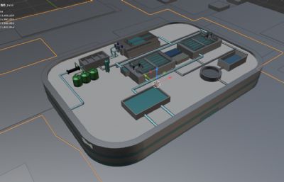 水厂工艺流程沙盘展示