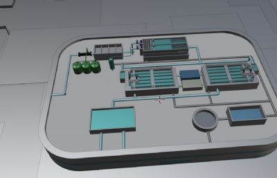 水厂工艺流程沙盘展示