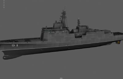 军舰 巡逻舰 护卫舰塌陷模型