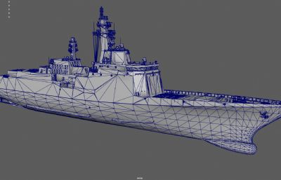 军舰 巡逻舰 护卫舰塌陷模型