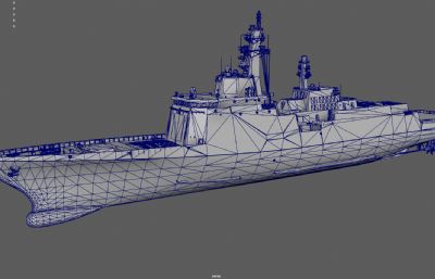 军舰 巡逻舰 护卫舰塌陷模型