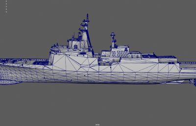 军舰 巡逻舰 护卫舰塌陷模型