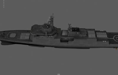 军舰 巡逻舰 护卫舰塌陷模型