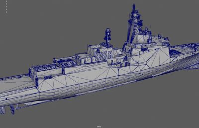 军舰 巡逻舰 护卫舰塌陷模型