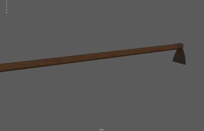 锄头 长柄农具 撅头塌陷模型