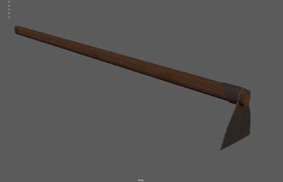 锄头 长柄农具 撅头塌陷模型