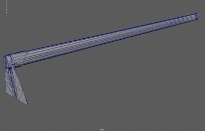 锄头 长柄农具 撅头塌陷模型