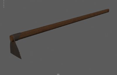 锄头 长柄农具 撅头塌陷模型