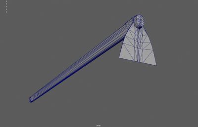 锄头 长柄农具 撅头塌陷模型