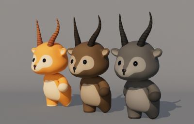 卡通羚羊 Q版羚羊 拟人羚羊