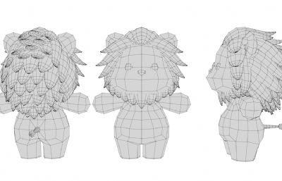 Q版狮子 卡通狮子 拟人狮子