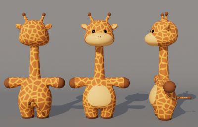 卡通长颈鹿 Q版长颈鹿 拟人长颈鹿