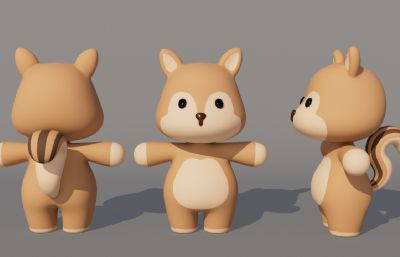 卡通松鼠 Q版松鼠 拟人松鼠