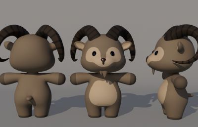 卡通山羊 Q版山羊 拟人山羊